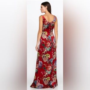Johnny Was JWLA Biya Ryuu Flower Stretch Velvet Long Dress